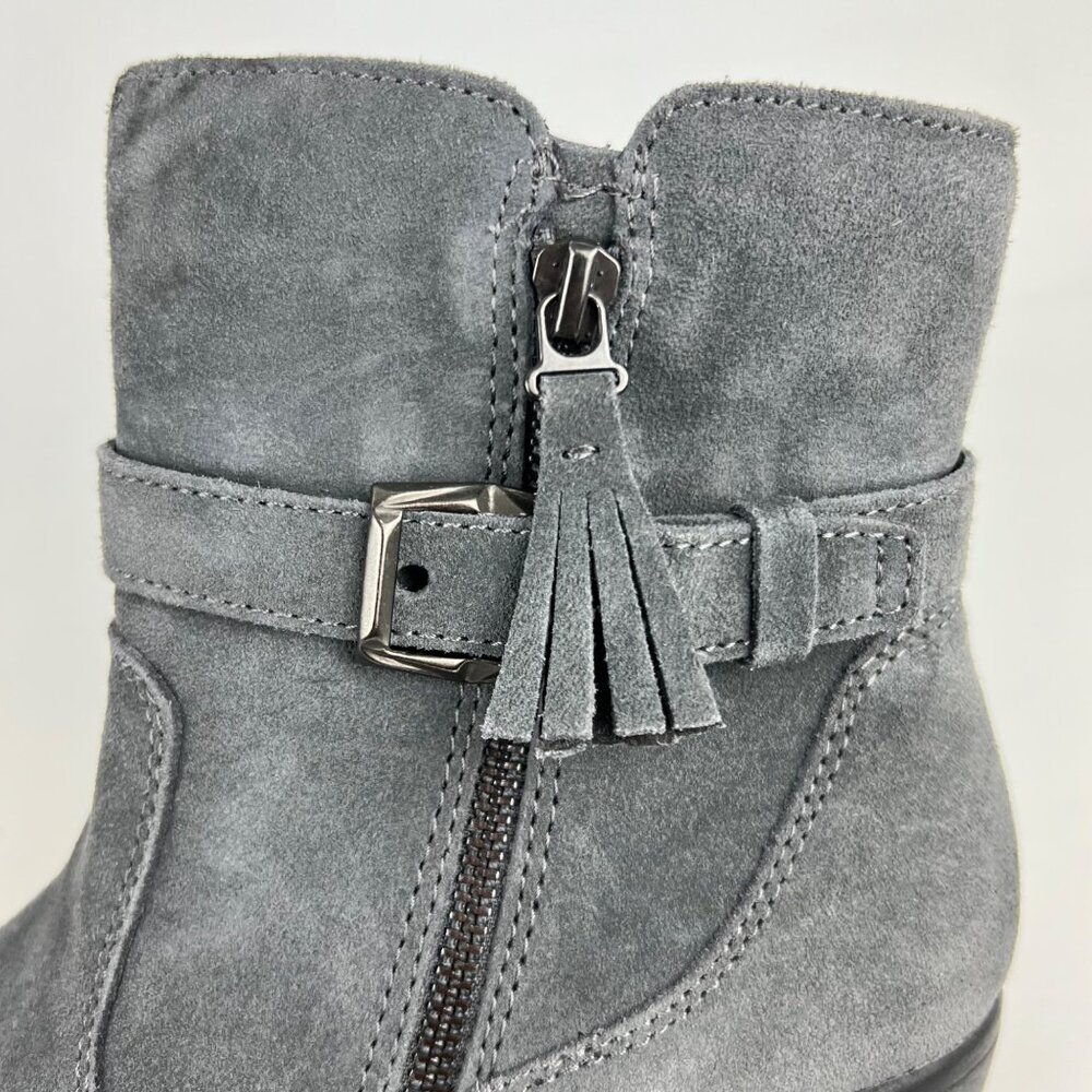 Earth Origins Womens Tori Gray Suede Ankle Booties Water Repellent size 9.5 - Picture 13 of 16